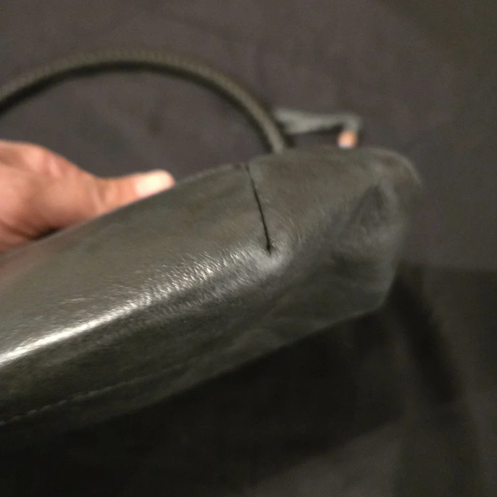 The Sak Indio Leather Hobo Shoulder Bag Womens‎ Medium Black Braided Boho Zip